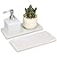 2 Pcs Water Absorbing Stone Tray for Sink Diatomaceous Earth Dish Drying Mat for Kitchen Counter Soap Dish White Diatomite Bathroom Sink Vanity Trays Absorbent Coasters Bathroom Decor and Accessories