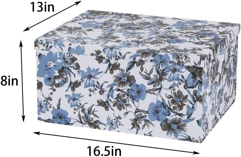 1 Pack Decorative Box 13x9x6 Inch Decorative Storage Boxes with Lids for Home Decor Memory Box for Keepsakes Keepsake Box Large Gift Boxes with Lid