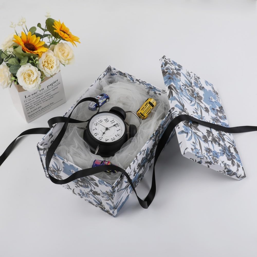 1 Pack Decorative Box 13x9x6 Inch Decorative Storage Boxes with Lids for Home Decor Memory Box for Keepsakes Keepsake Box Large Gift Boxes with Lid