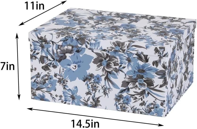 1 Pack Decorative Box 13x9x6 Inch Decorative Storage Boxes with Lids for Home Decor Memory Box for Keepsakes Keepsake Box Large Gift Boxes with Lid