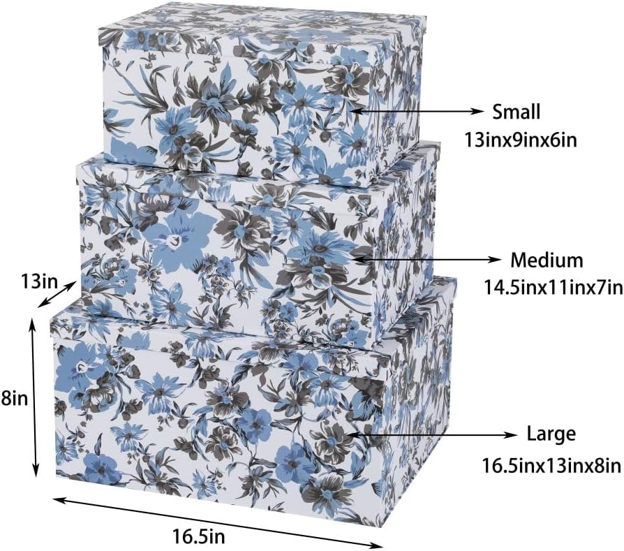 1 Pack Decorative Box 13x9x6 Inch Decorative Storage Boxes with Lids for Home Decor Memory Box for Keepsakes Keepsake Box Large Gift Boxes with Lid