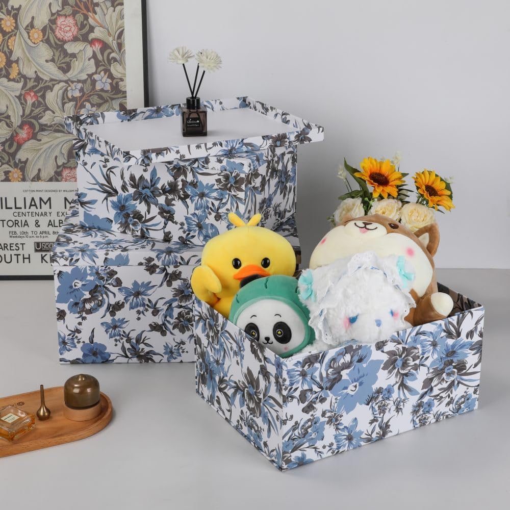 1 Pack Decorative Box 13x9x6 Inch Decorative Storage Boxes with Lids for Home Decor Memory Box for Keepsakes Keepsake Box Large Gift Boxes with Lid