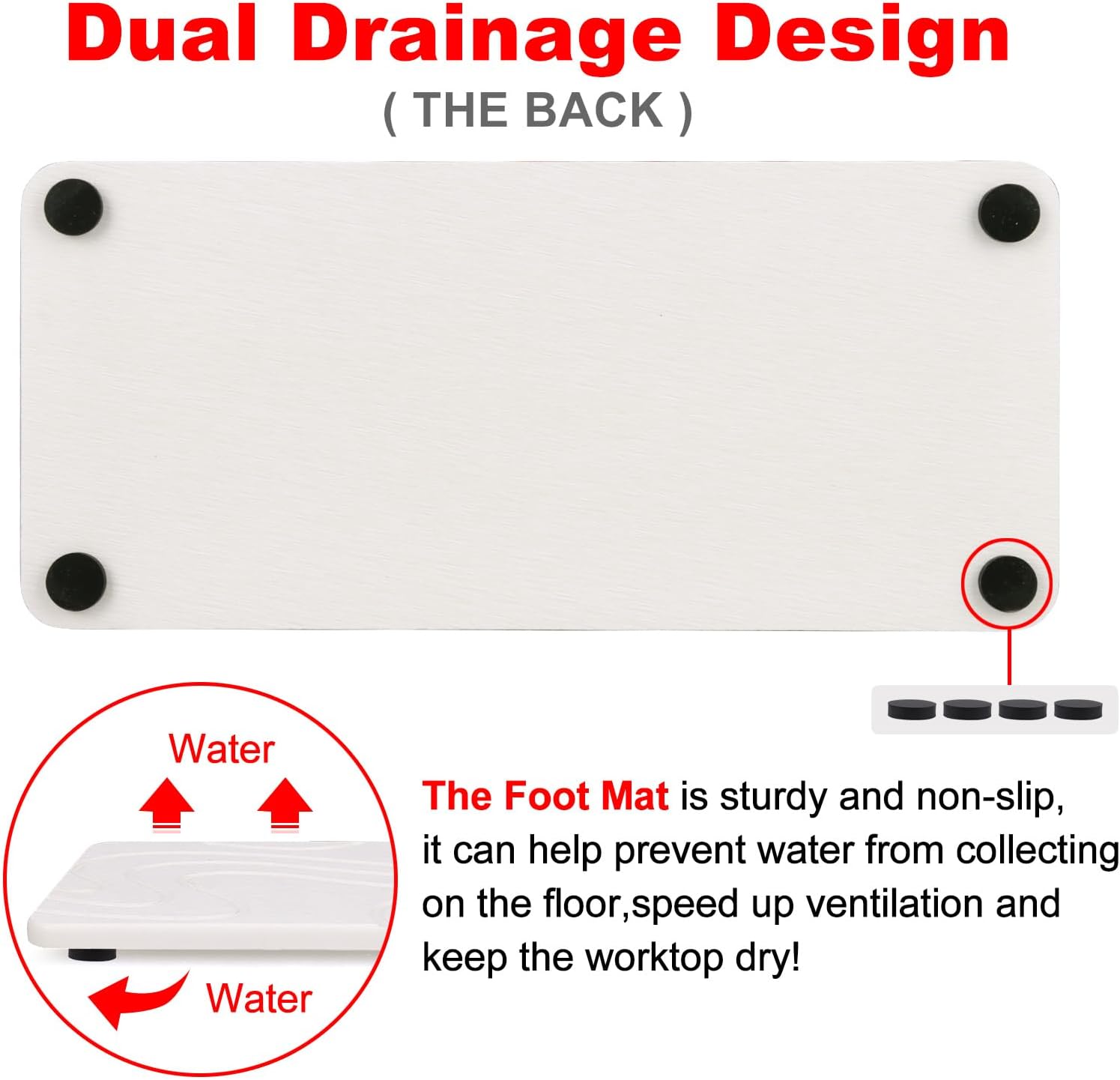 2 Pcs Water Absorbing Stone Tray for Sink Diatomaceous Earth Dish Drying Mat for Kitchen Counter Soap Dish White Diatomite Bathroom Sink Vanity Trays Absorbent Coasters Bathroom Decor and Accessories