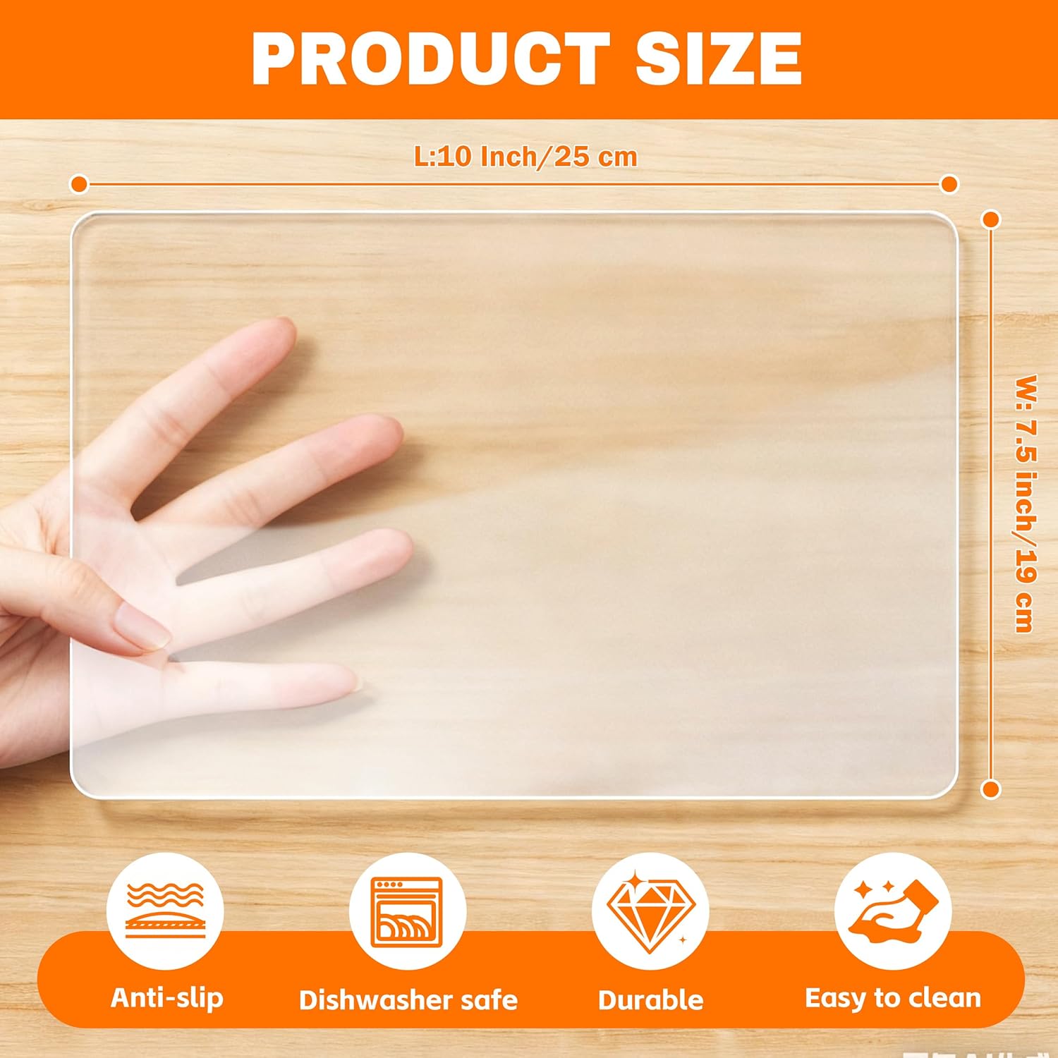 2MM Thick Clear Non-Slip Grip Mat - Washable & Cut-to-Fit, Multi-Use Anti-Slip Pad for Furniture, Pet Bowls, Folding Walker, Desks, and Crafts，Couch Arm Table，Guitar Non Slip Pad